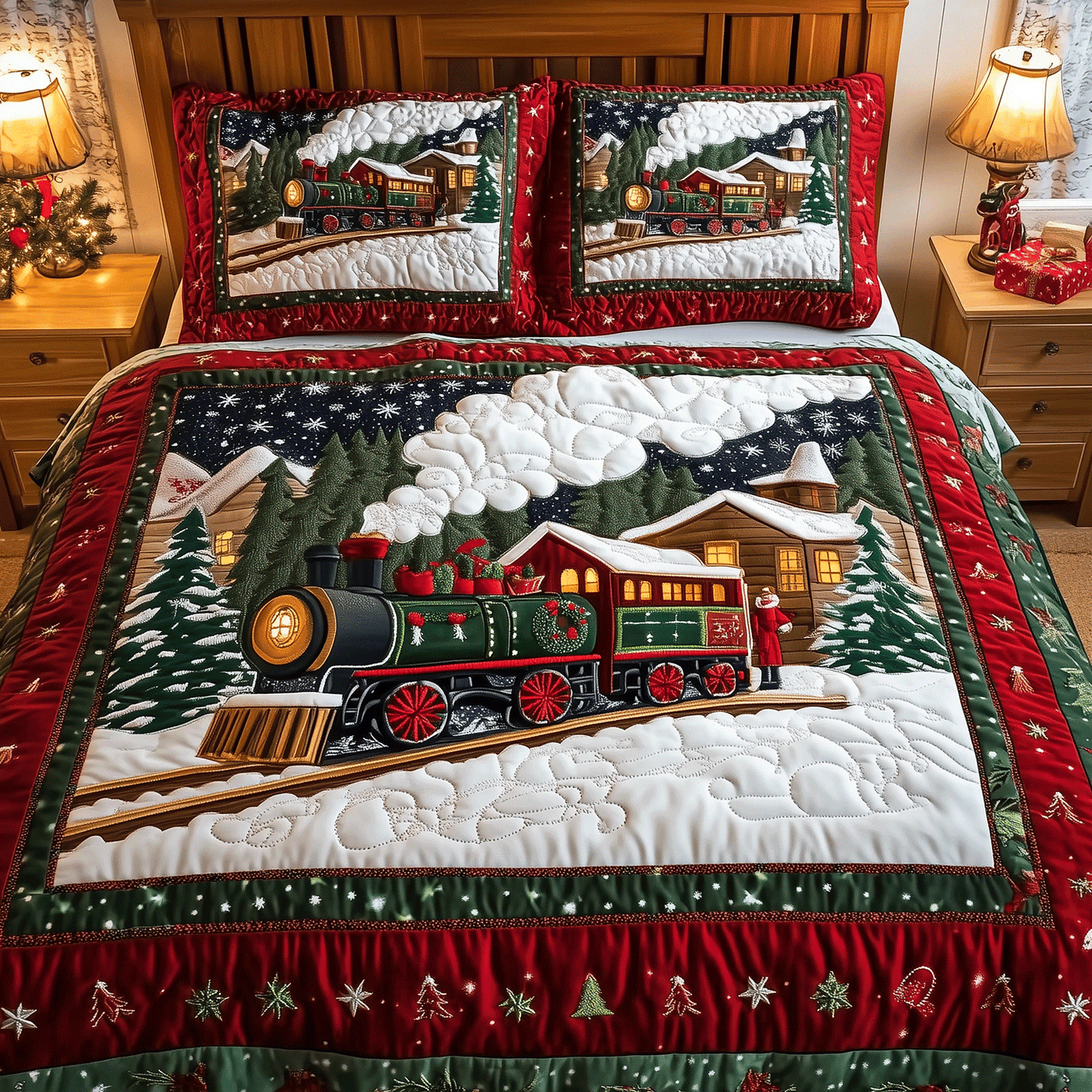 North Pole Journey 3-Piece Quilted Bedding Set NCU0TH2180