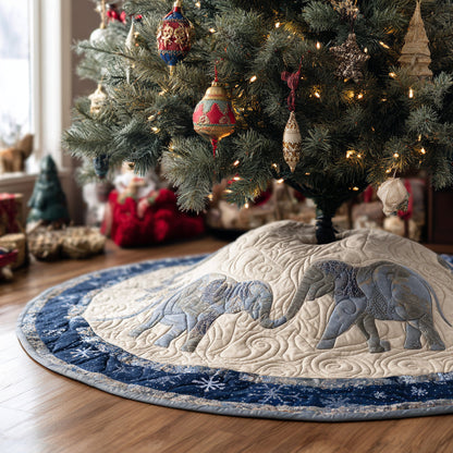 North Elephant Christmas Quilted Tree Skirt NCU0DV1436