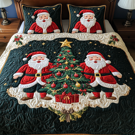 North Pole Cheer 3-Piece Quilted Bedding Set NCU0DK2054