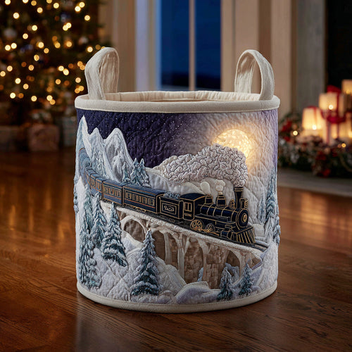 North Pole Journey Quilted Laundry Basket NCU0DV1267