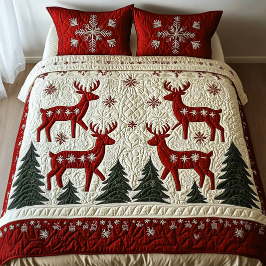 North Pole Nights 3-Piece Quilted Bedding Set NCU0DK2227