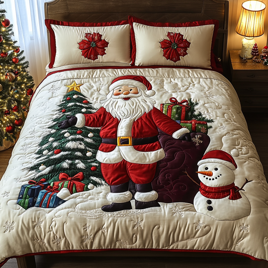 North Pole Spirit 3-Piece Quilted Bedding Set NCU0DDK024