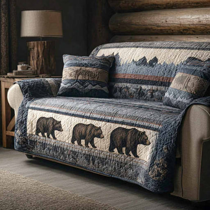 Northern Bear Quilted Sofa Cover NCU0NXD1491