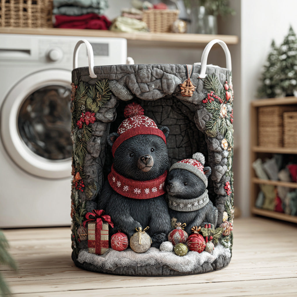 Northern Bear Spirit Quilted Laundry Basket NCU0NTD1030