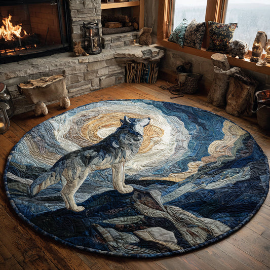Northern Howl Quilted Round Mat NCU0DV1124