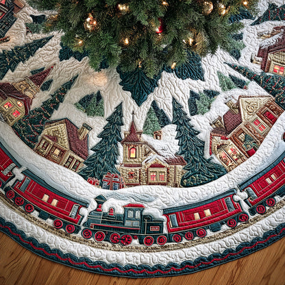 Northern Spark Trail Christmas Quilted Tree Skirt NCU0NTD1051