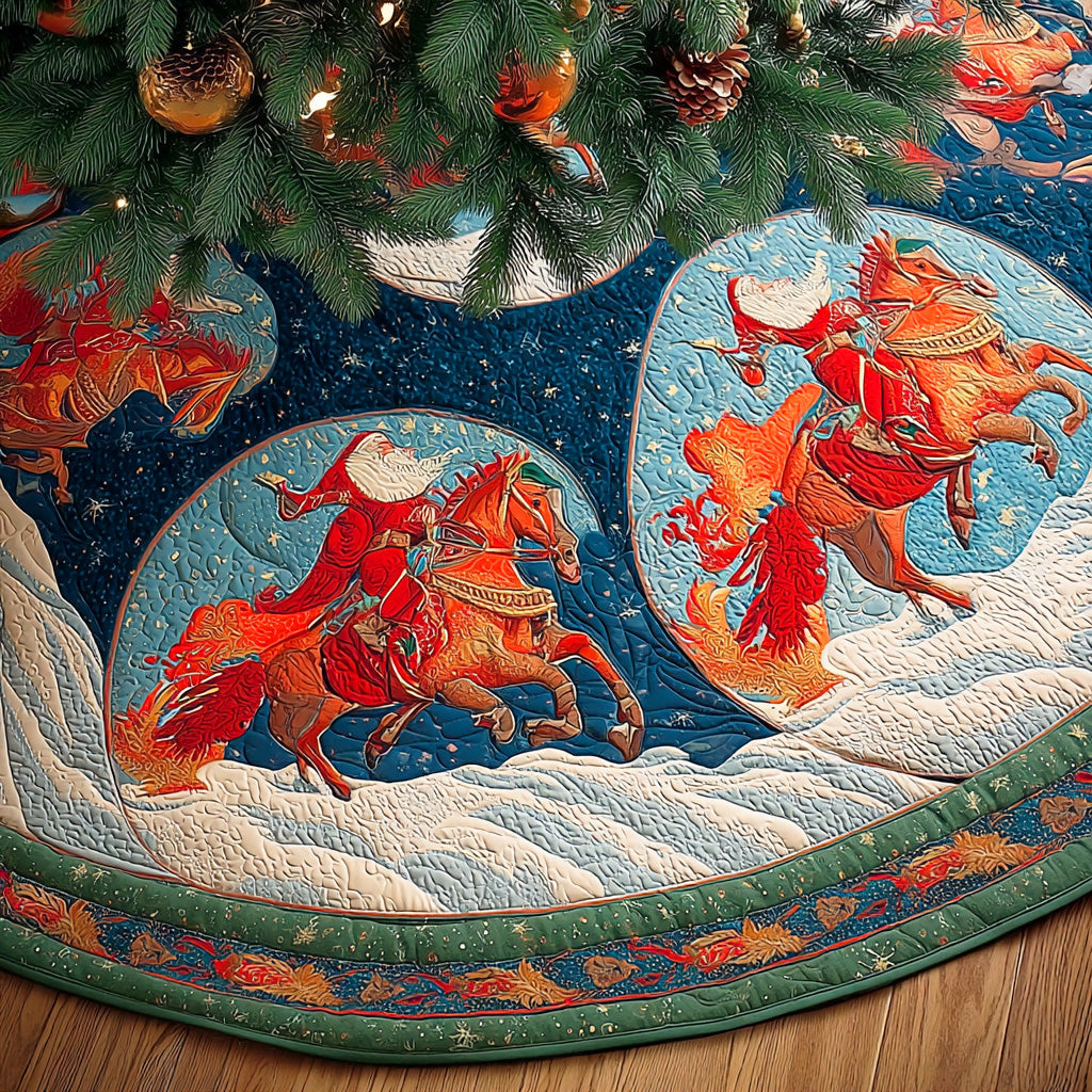 Northern Stable Path Christmas Quilted Tree Skirt NCU0NTD799