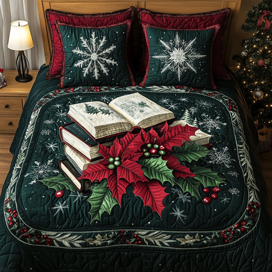 Novel Nights 3-Piece Quilted Bedding Set NCU0TL2085