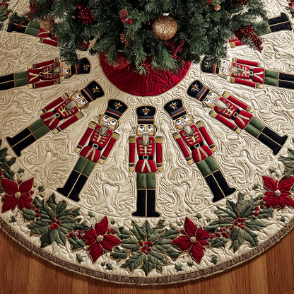 Nutcracker Charm Christmas Quilted Tree Skirt NCU0DDK1748