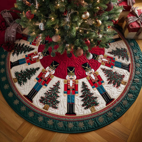 Nutcracker Charm Christmas Quilted Tree Skirt NCU0HTT121