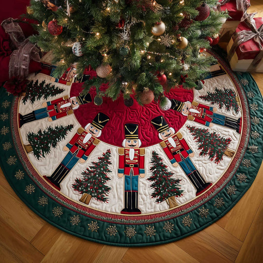 Nutcracker Charm Christmas Quilted Tree Skirt NCU0HTT121