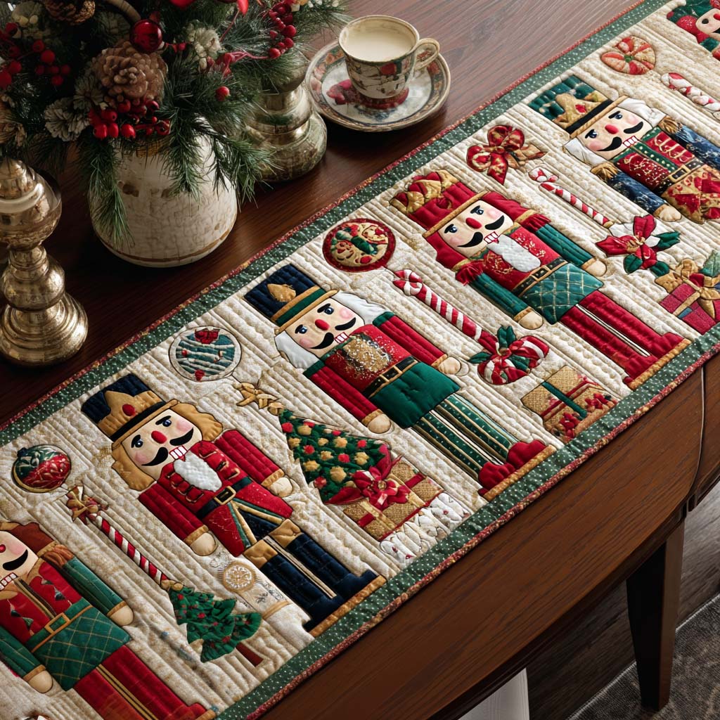 Nutcracker Charm Quilted Table Runner NCU0NNT1787