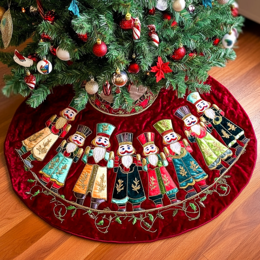 Nutcracker Holiday Harmony Quilted Christmas Tree Skirt NCU0DV1033