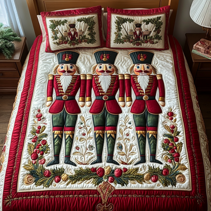 Nutcracker Holiday Spirit Quilted Bedding Set NCU0DV1755
