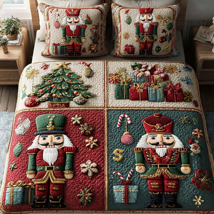 Nutcracker Joy 3-Piece Quilted Bedding Set NCU0NNT1774