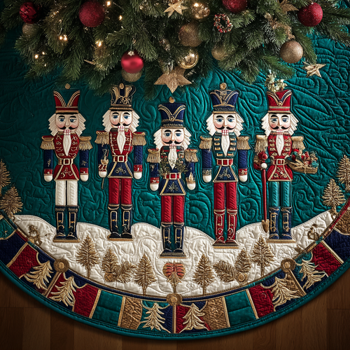 Nutcracker Joy Christmas Quilted Tree Skirt NCU0DDK1852