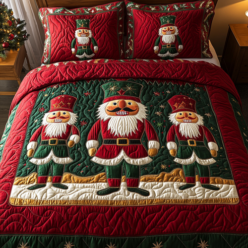 Nutcracker Magic 3-Piece Quilted Bedding Set NCU0DDK026