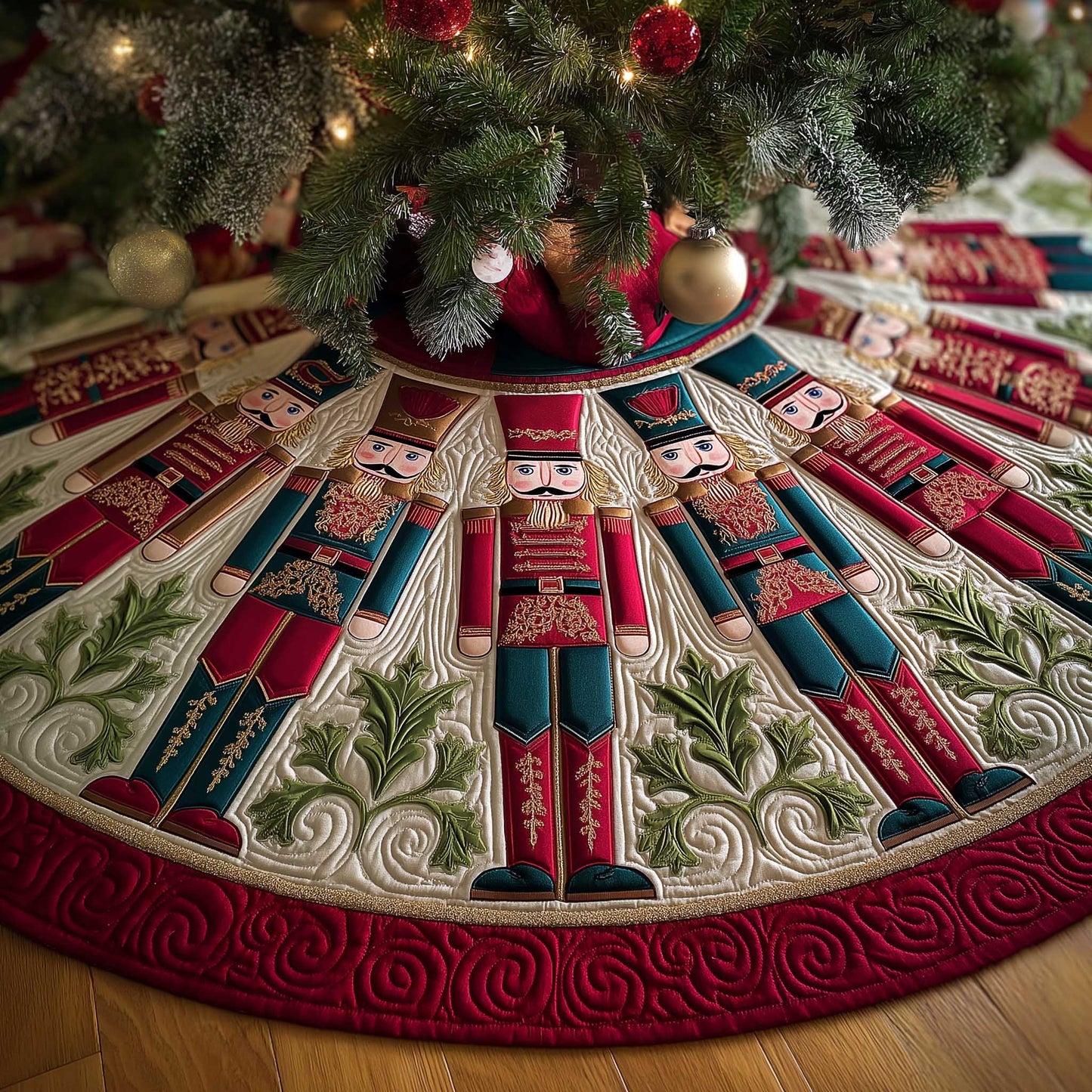 Nutcracker Magic Christmas Christmas Quilted Tree Skirt NCU0HTT066