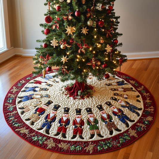 Nutcracker Magic Christmas Quilted Tree Skirt NCU0DDK1699