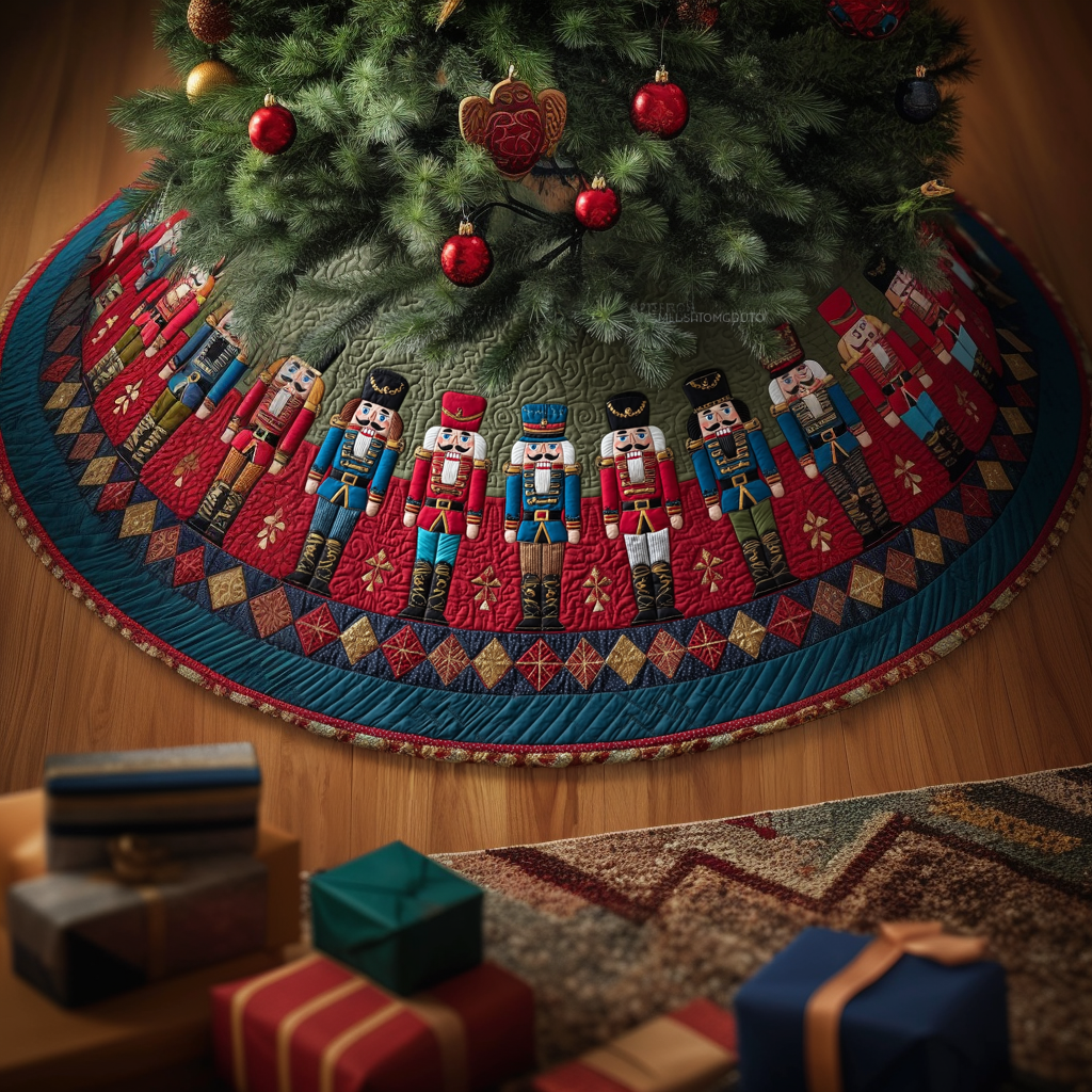 Nutcracker Magic Christmas Quilted Tree Skirt NCU0DDK1850
