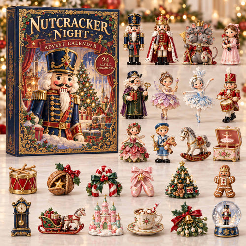 CHRISTMAS KICKOFF 40% OFF - Nutcracker Night Advent Calendar 2026 - 24-Day Festive Countdown, Acrylic Charms Blind Box - Gift For Family and Friends AC0TD085