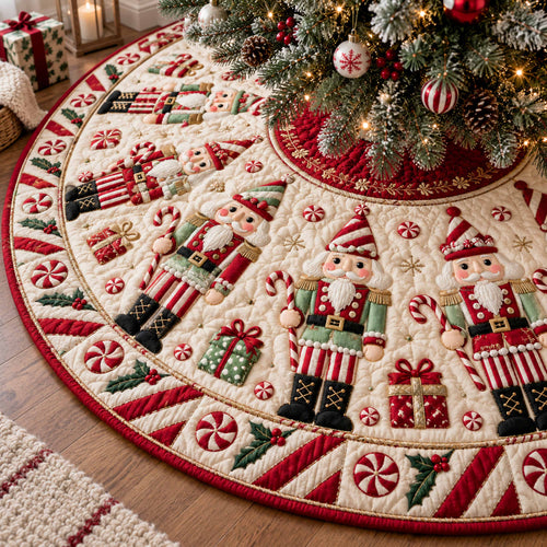 Nutcracker Parade Christmas Quilted Tree Skirt NCU0NTD2304
