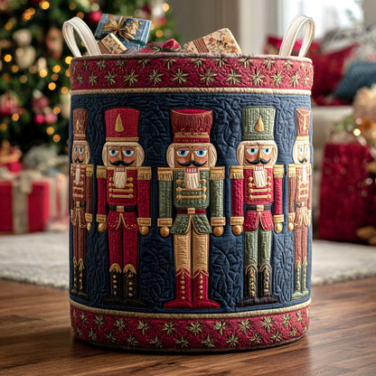 Nutcracker Parade Quilted Laundry Basket NCU0NTV763