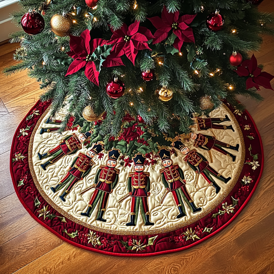 Nutcracker Spirit Christmas Quilted Tree Skirt NCU0DDK1698