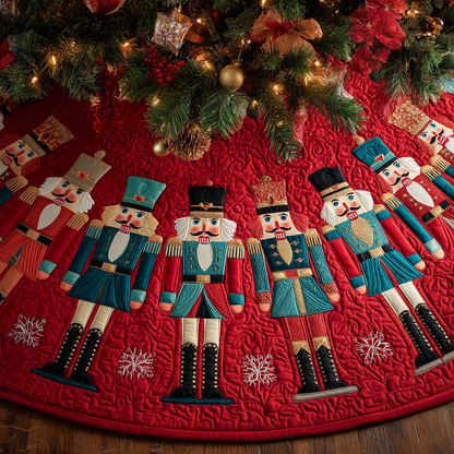 Nutcracker Spirit Christmas Quilted Tree Skirt NCU0DDK1849