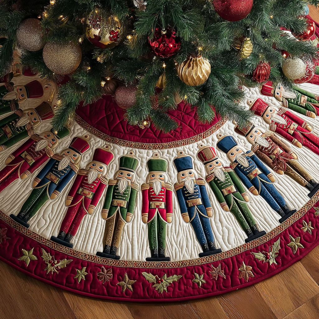 Nutcracker Wonder Christmas Quilted Tree Skirt NCU0DDK1700