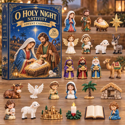 CHRISTMAS KICKOFF 40% OFF - O Holy Night Advent Calendar 2026 - 24-Day Festive Countdown, Acrylic Charms Blind Box - Gift For Family and Friends AC0HH006