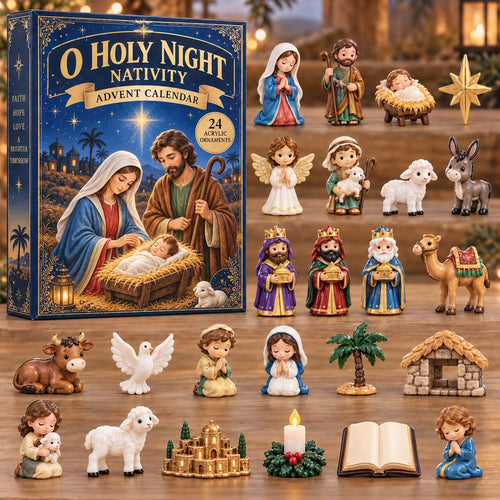 CHRISTMAS KICKOFF 40% OFF - O Holy Night Advent Calendar 2026 - 24-Day Festive Countdown, Acrylic Charms Blind Box - Gift For Family and Friends AC0HH006