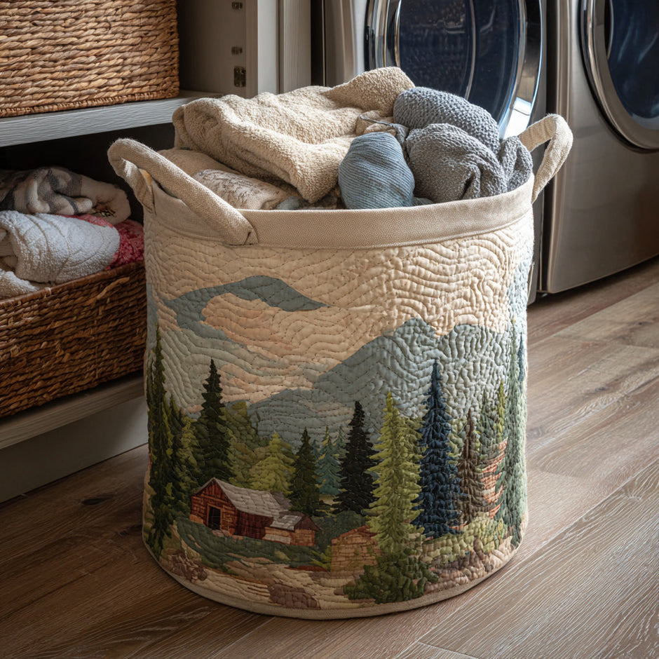 Woodland Paw Haven Quilted Laundry Basket NCU0PTT2819