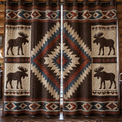Obsidian Moose Valley Quilted Curtains NCU0PVL1133