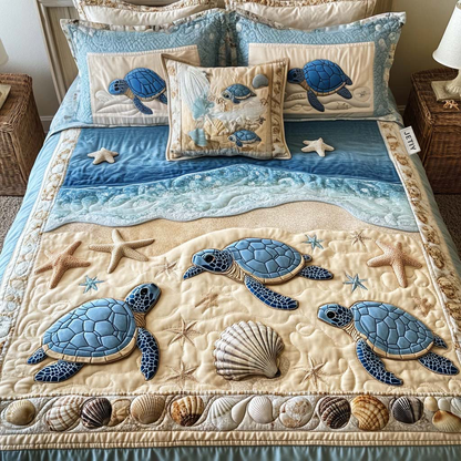 Ocean Waves 3-Piece Quilted Bedding Set NCU0NT2149