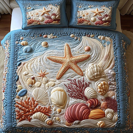 Ocean Wonders 3-Piece Quilted Bedding Set NCU0NNT073