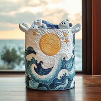 Ocean Bliss Flow Quilted Laundry Basket NCU0NNT1281