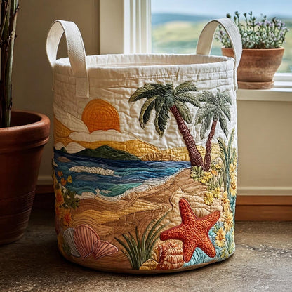 Ocean Bliss Quilted Laundry Basket NCU0DV2044