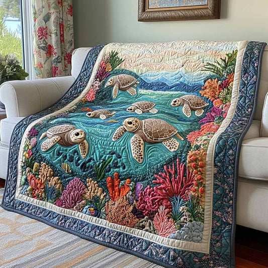 Ocean Bloom Quilted Blanket NCU0NXD1764