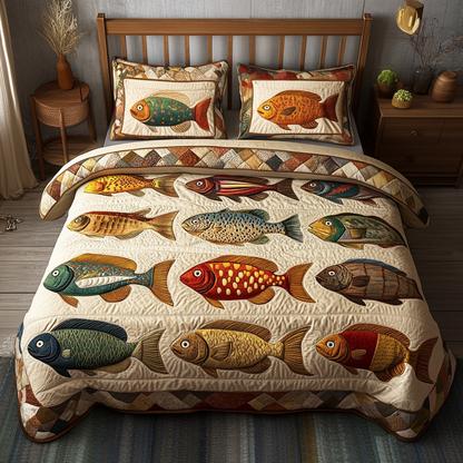 Ocean Breeze 3-Piece Quilted Bedding Set NCU0NVH446