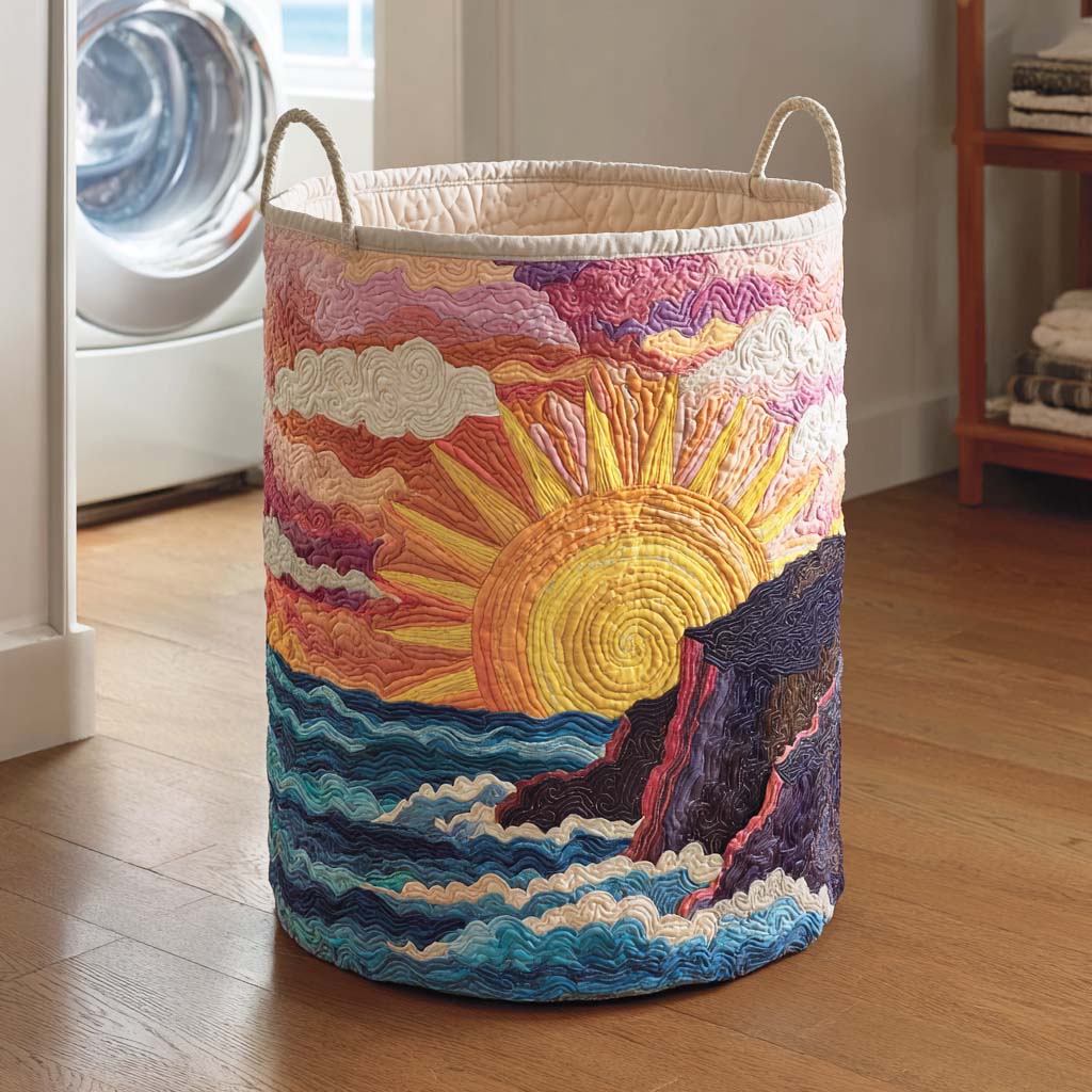 Ocean Breeze Quilted Laundry Basket NCU0NTD163
