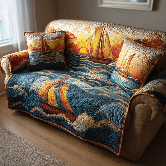 Ocean Breeze Quilted Sofa Cover NCU0NTD1400