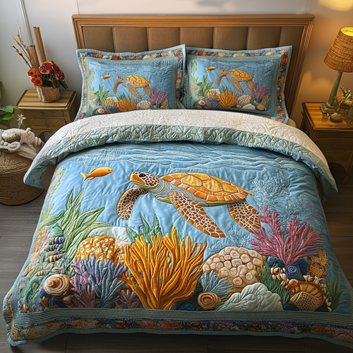 Ocean Buddy 3-Piece Quilted Bedding Set NCU0PVL300