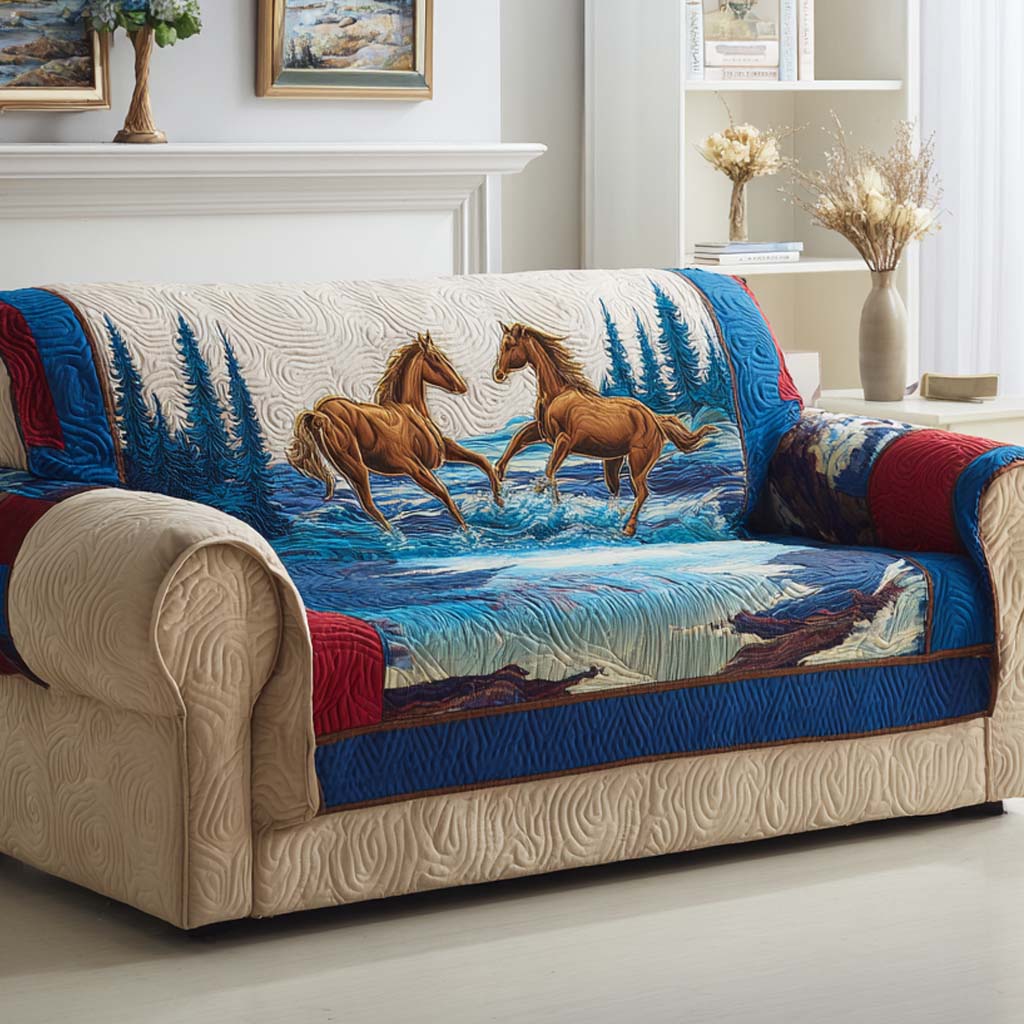 Ocean Charge Quilted Sofa Cover NCU0NXD1342