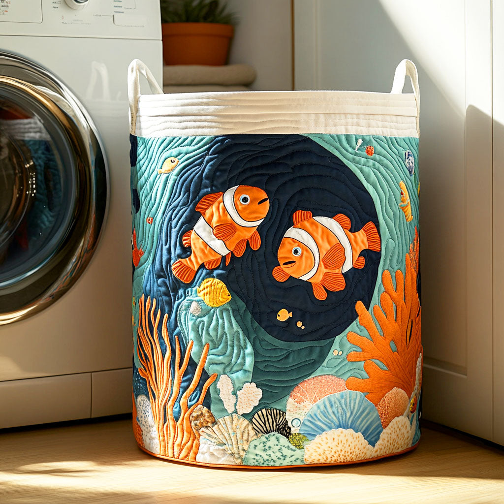 Ocean Clownfish Quilted Laundry Basket NCU0NTD381