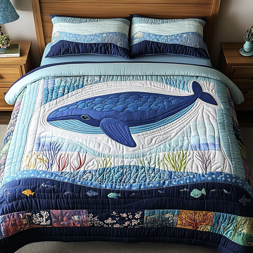 Ocean Dream 3-Piece Quilted Bedding Set NCU0NVH160