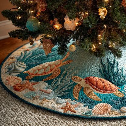 Ocean Drift Christmas Quilted Tree Skirt NCU0PVL748