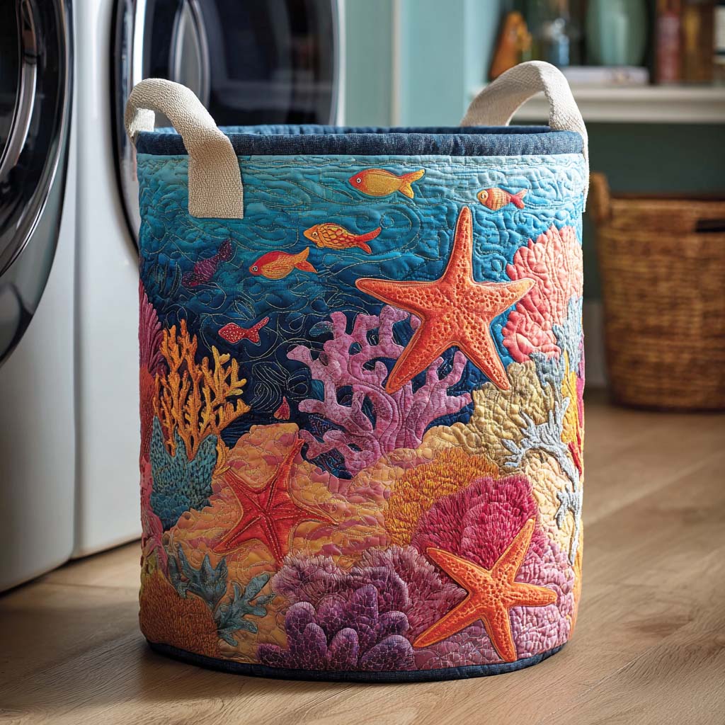 Ocean Drift Quilted Laundry Basket NCU0NTD121