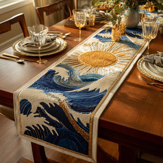 Ocean Drift Quilted Table Runner NCU0HNH384