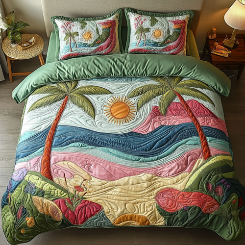 Ocean Escape 3-Piece Quilted Bedding Set NCU0NVH272